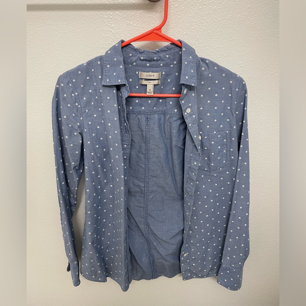 J. Crew denim dress shirt. Loose fit.